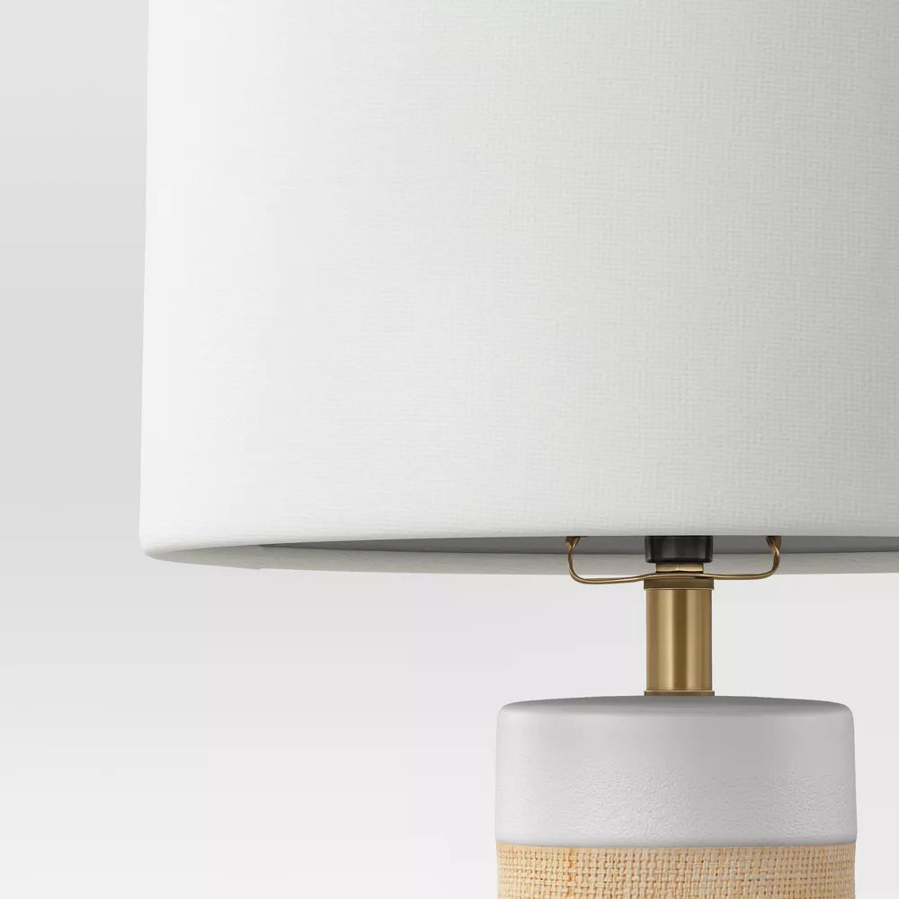 Ceramic Table Lamp with Natural Wrap - From Where - 