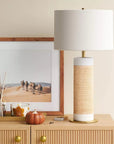 Ceramic Table Lamp with Natural Wrap - From Where - 