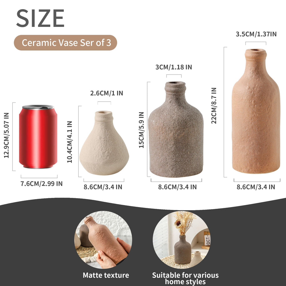 Ceramic Vase (Set of 3) - From Where - 