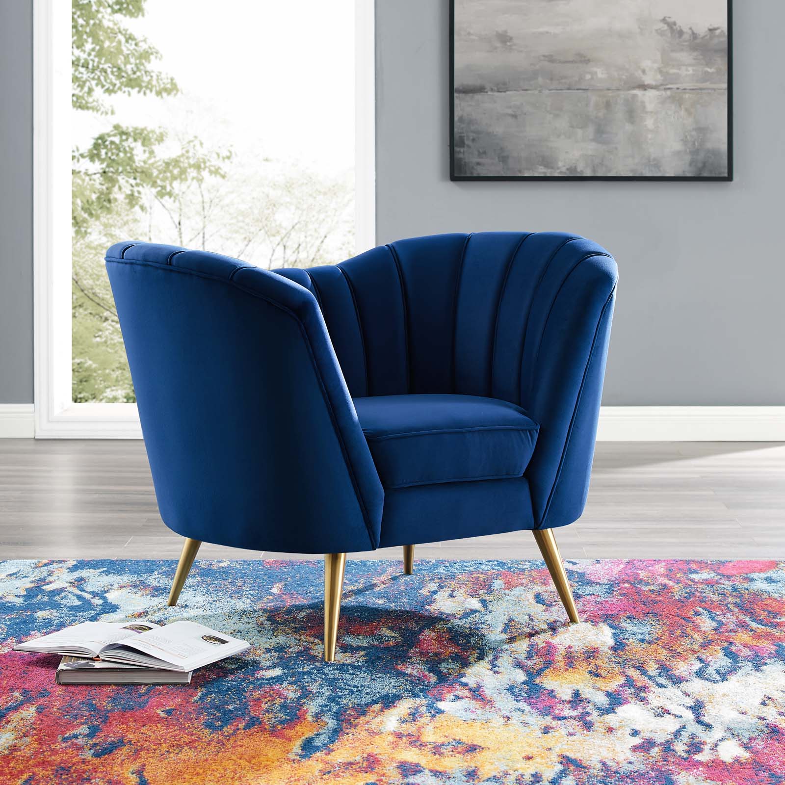Channel Charcoal Accent Chair - From Where - 