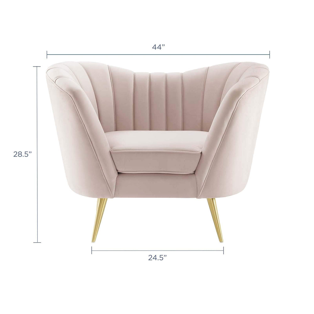 Channel Pink Accent Chair - From Where - 