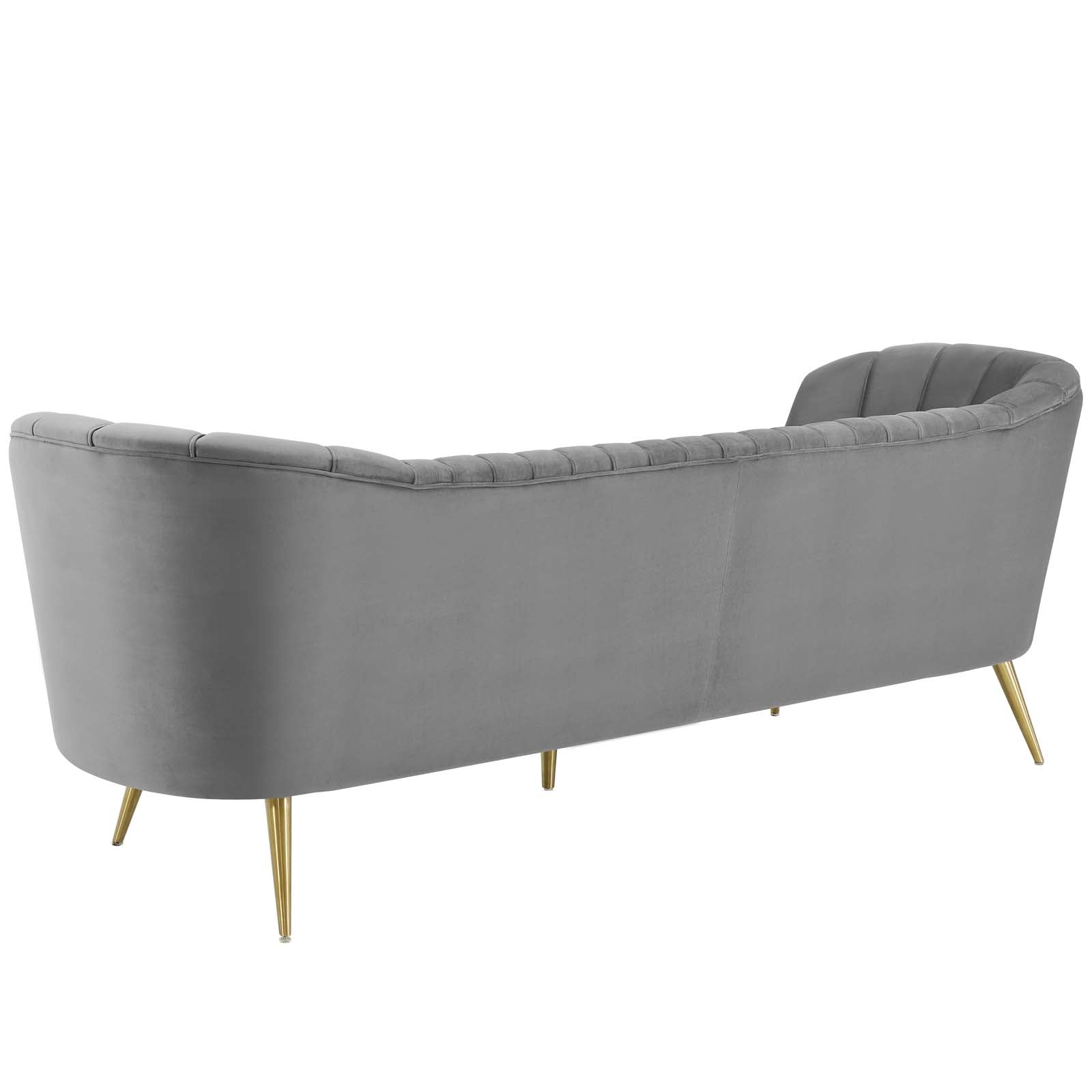 Channel Tufted Velvet Sofa - From Where - 