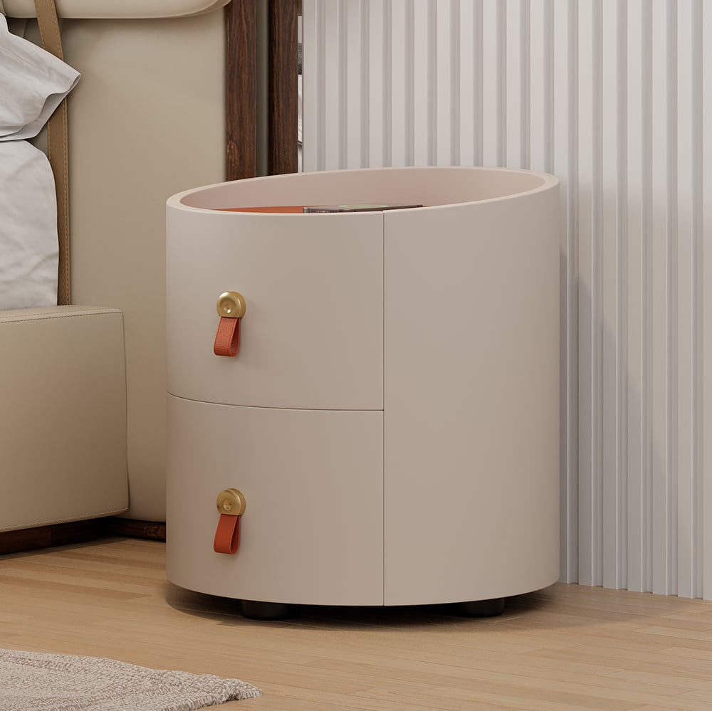 Chanor Leather 2 - Drawer Nightstand - From Where - 
