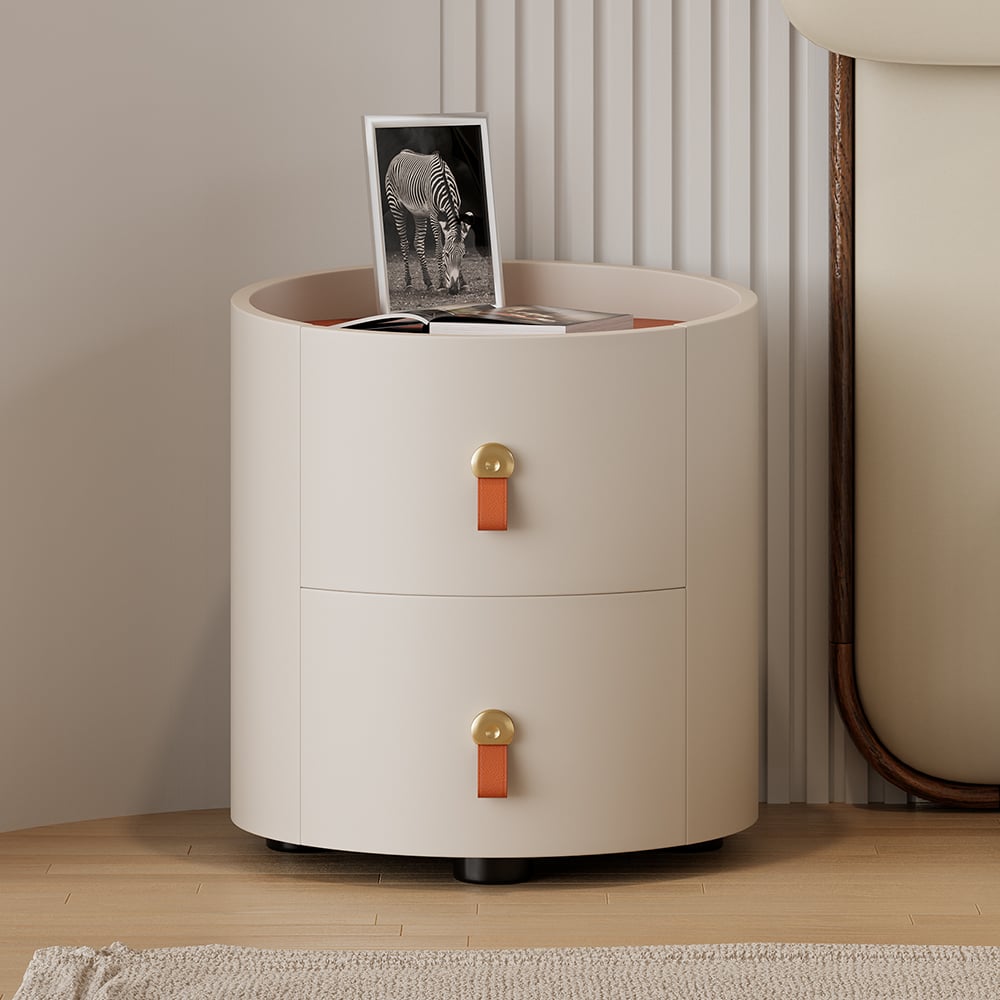 Chanor Leather 2 - Drawer Nightstand - From Where - 