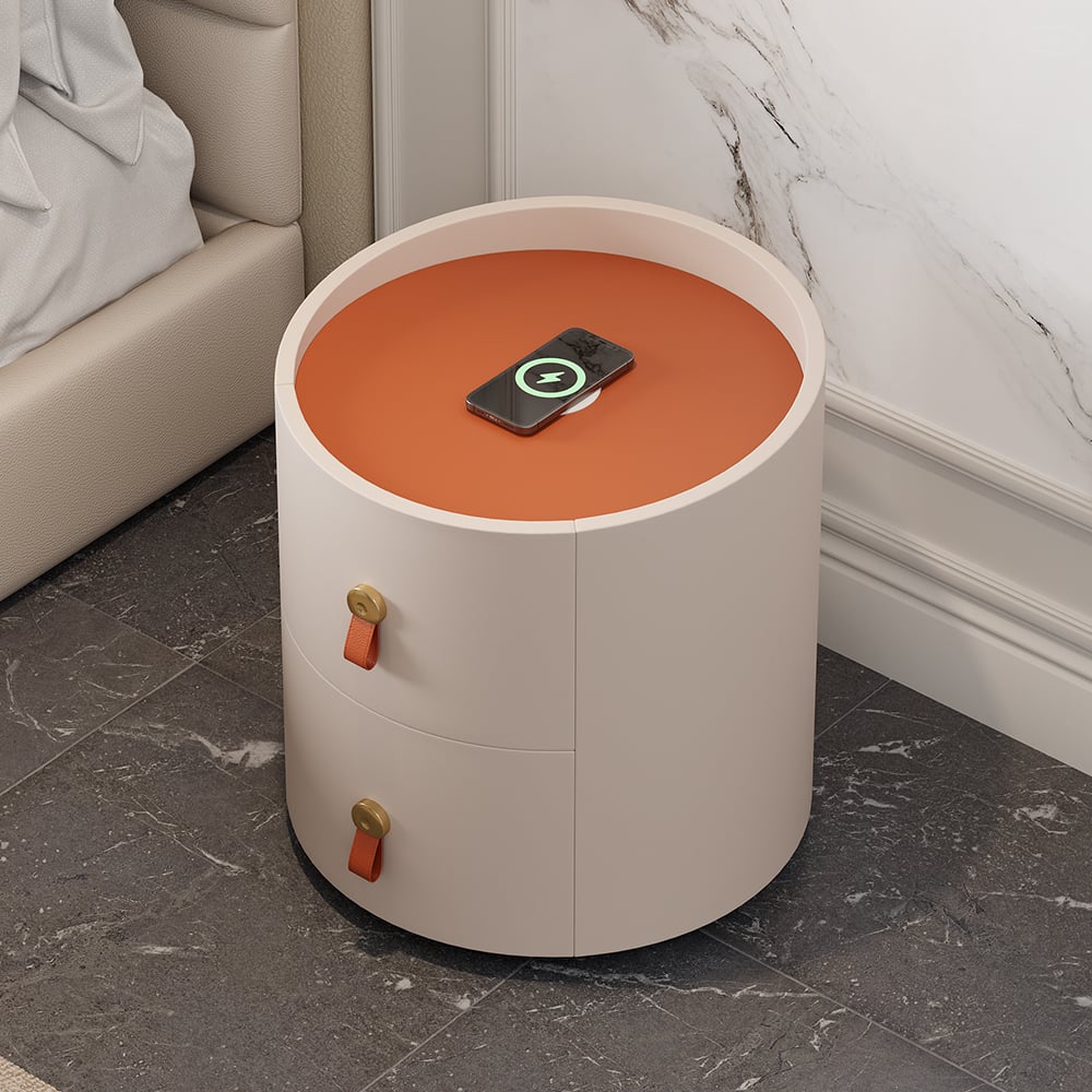Chanor Leather 2 - Drawer Nightstand - From Where - 