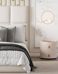 Chanor Leather 2 - Drawer Nightstand - From Where - 