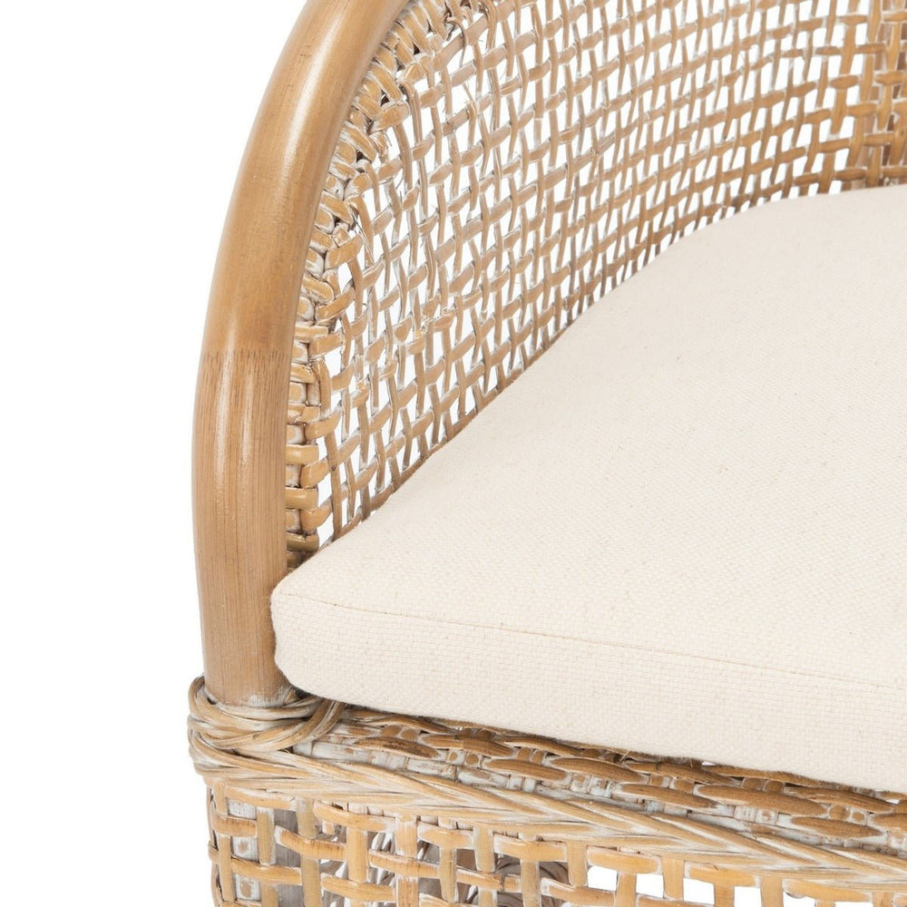 Charlie Rattan Accent Chair W/ Cushion - From Where Finds - 