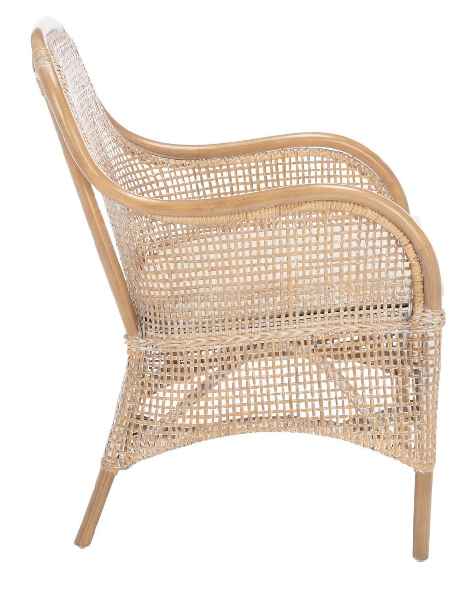 Charlie Rattan Accent Chair W/ Cushion - From Where Finds - 