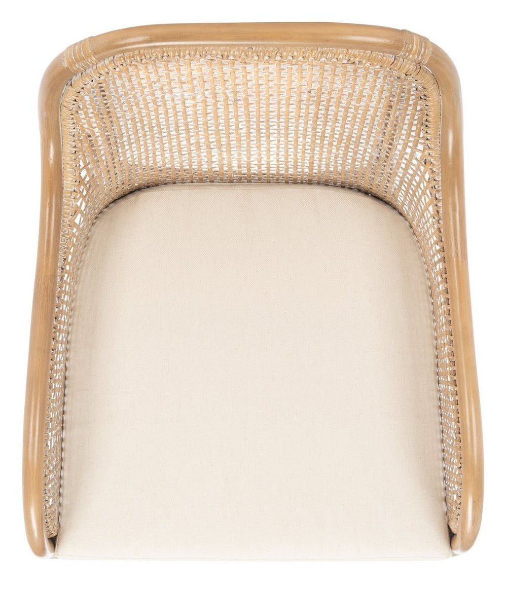 Charlie Rattan Accent Chair W/ Cushion - From Where Finds - 