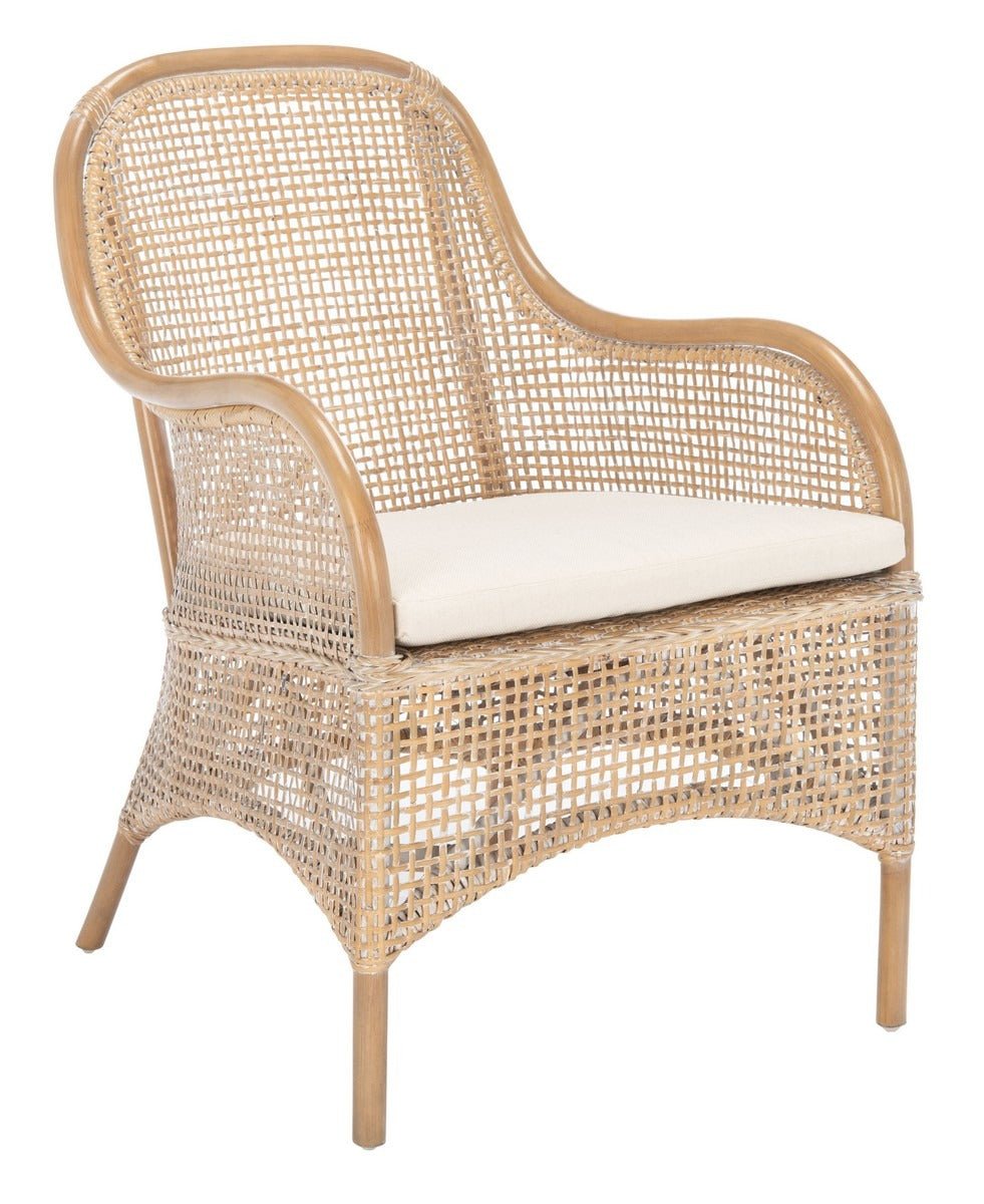 Charlie Rattan Accent Chair W/ Cushion - From Where Finds - 