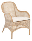Charlie Rattan Accent Chair W/ Cushion - From Where Finds - 