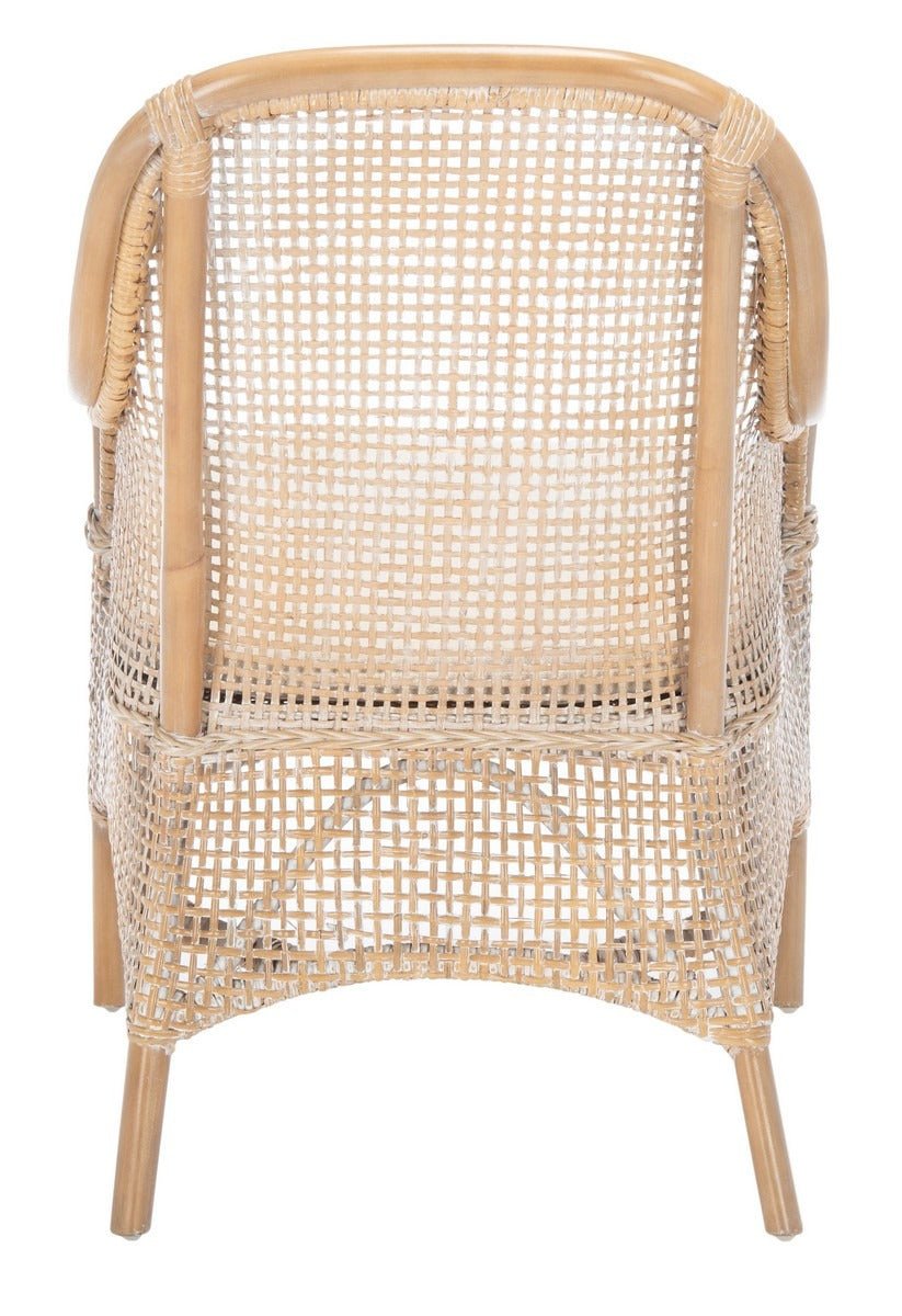 Charlie Rattan Accent Chair W/ Cushion - From Where Finds - 
