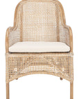 Charlie Rattan Accent Chair W/ Cushion - From Where Finds - 