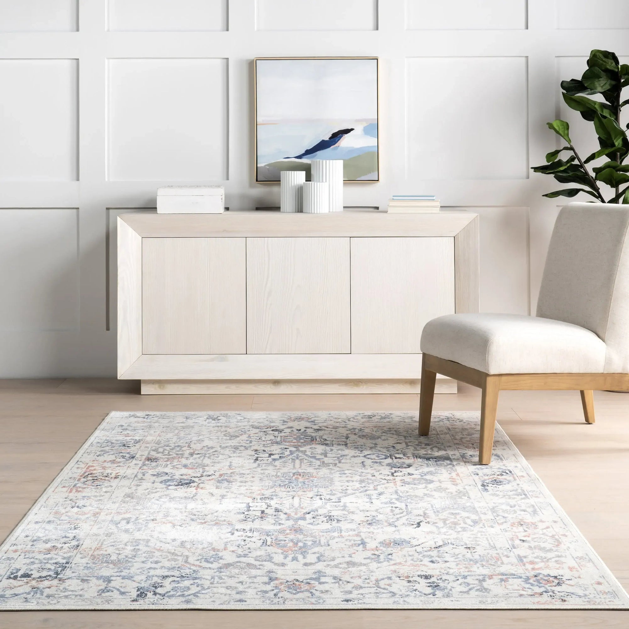 Charlisa Washable Faded Snowflake Rug - From Where Finds - 