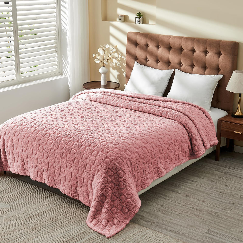 Checkered Hearts Throw Blanket - From Where - 