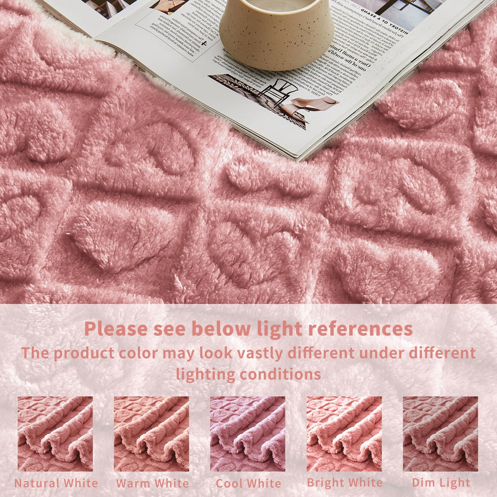 Checkered Hearts Throw Blanket - From Where - 