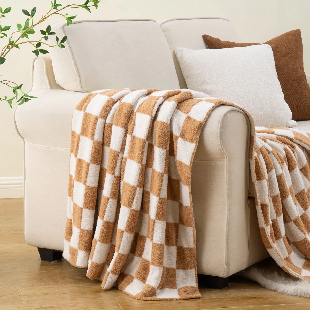 Checkered Throw Blanket - From Where - 