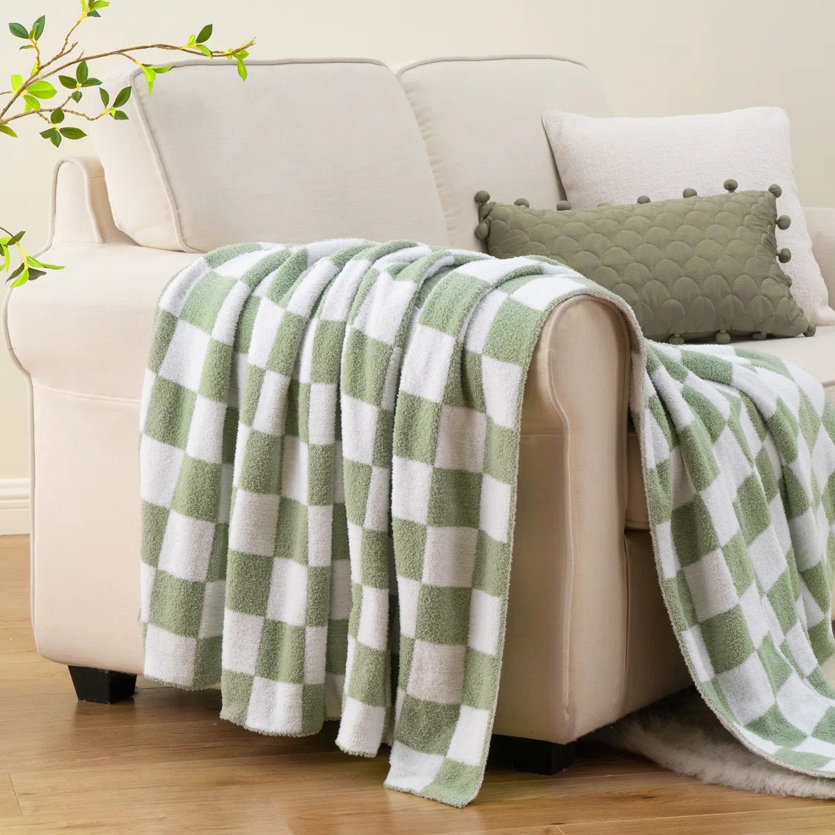 Checkered Throw Blanket - From Where - 
