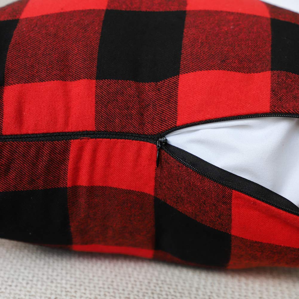 Checkered Throw Pillow Covers (Set of 2) - From Where - 