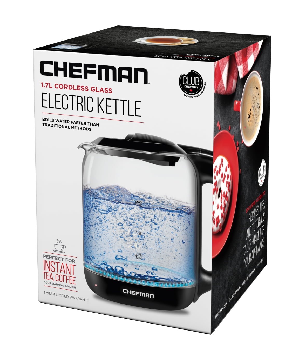 Chefman 1.7 Liter Electric Glass Kettle - From Where - 