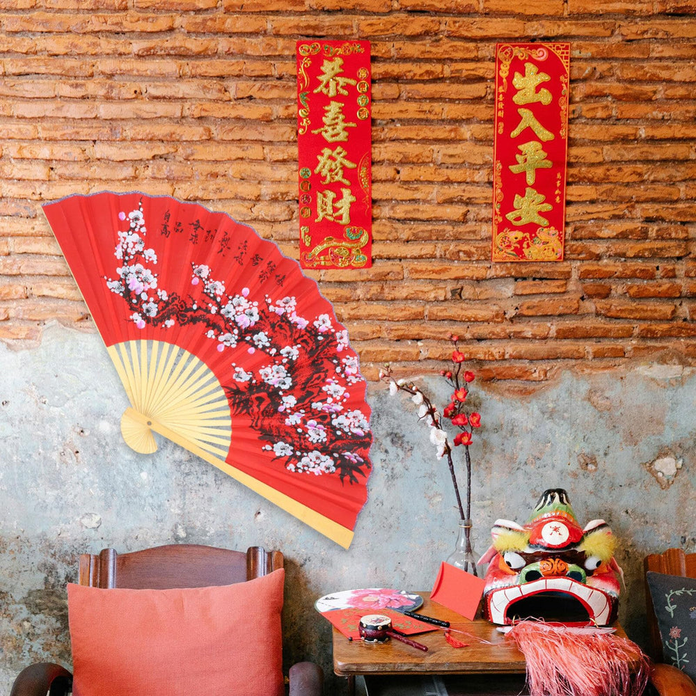 Cherry Blossom Flowers Giant Fan Wall Decor - From Where - 