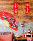 Cherry Blossom Flowers Giant Fan Wall Decor - From Where - 