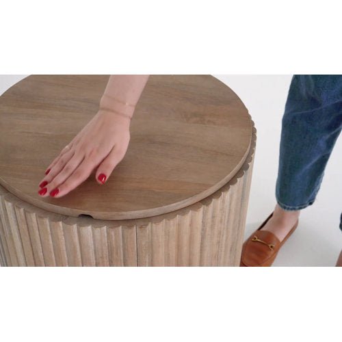 Chessa Solid Wood End Table - From Where - 