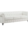 Chesterfield 88" Tufted Leather Sofa - From Where - 