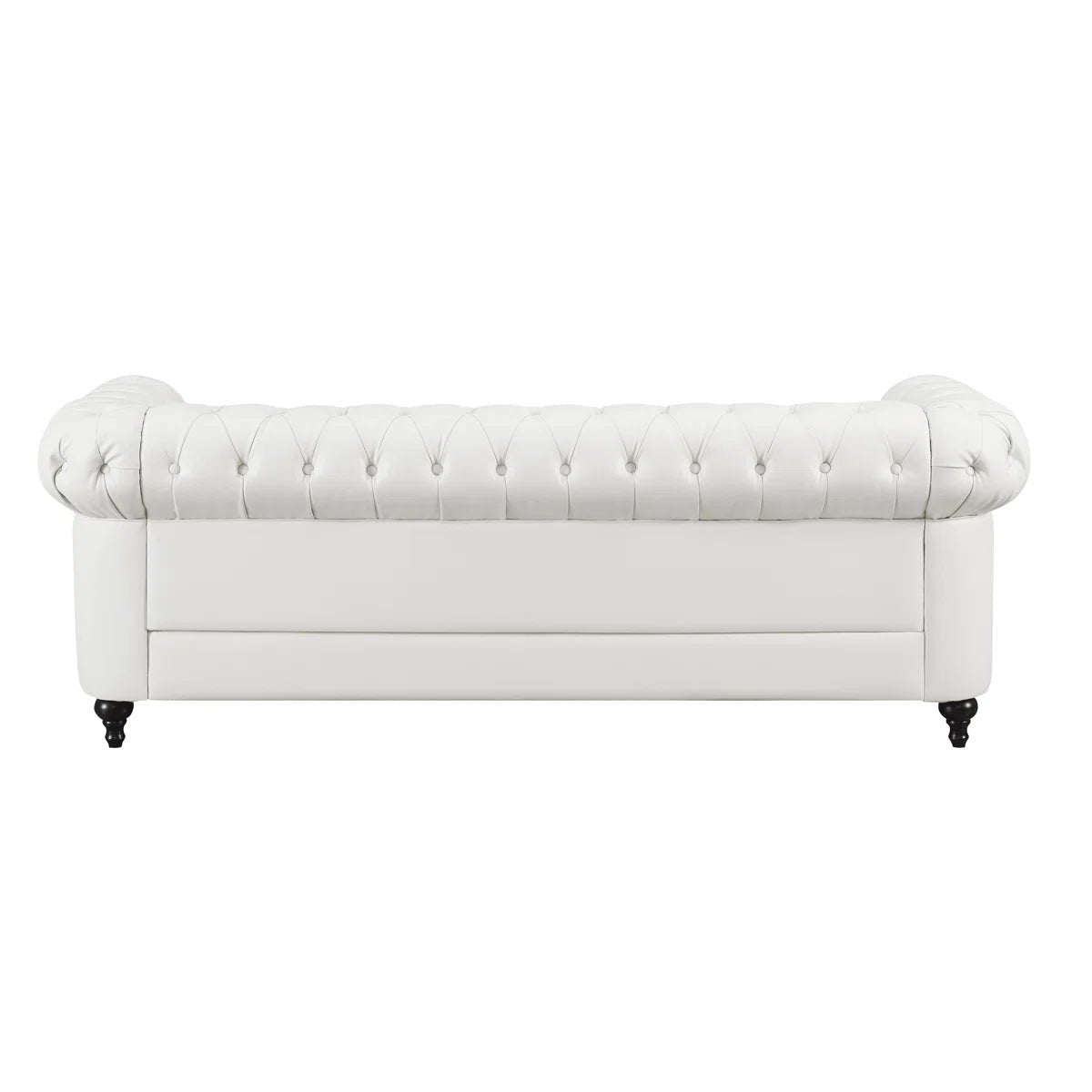 Chesterfield 88&quot; Tufted Leather Sofa - From Where - 