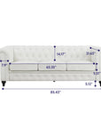 Chesterfield 88" Tufted Leather Sofa - From Where - 