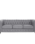 Chesterfield 88" Tufted Leather Sofa - From Where - 