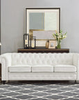 Chesterfield 88" Tufted Leather Sofa - From Where - 