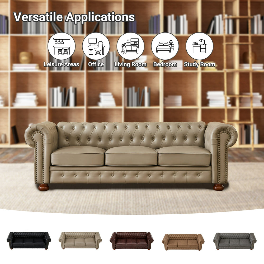 Chesterfield Sofa with Rolled Arms - From Where -