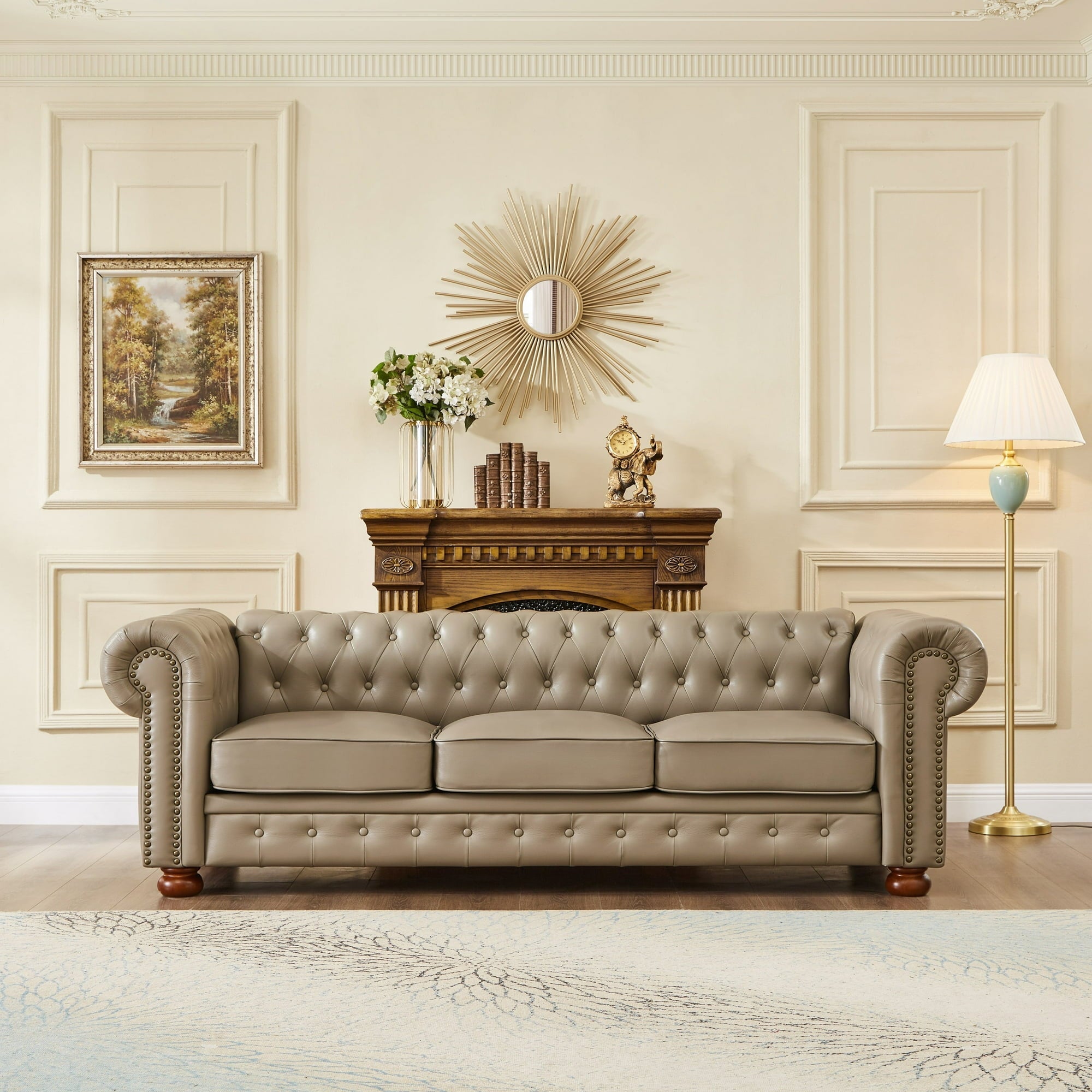 Chesterfield Sofa with Rolled Arms - From Where - 