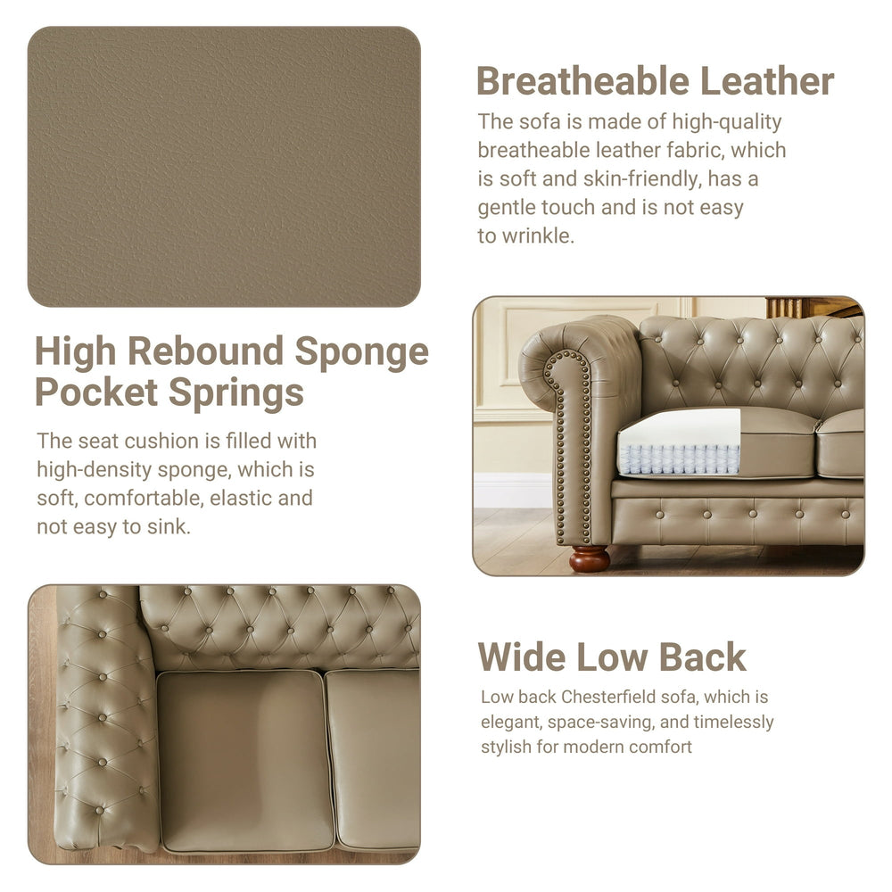 Chesterfield Sofa with Rolled Arms - From Where -