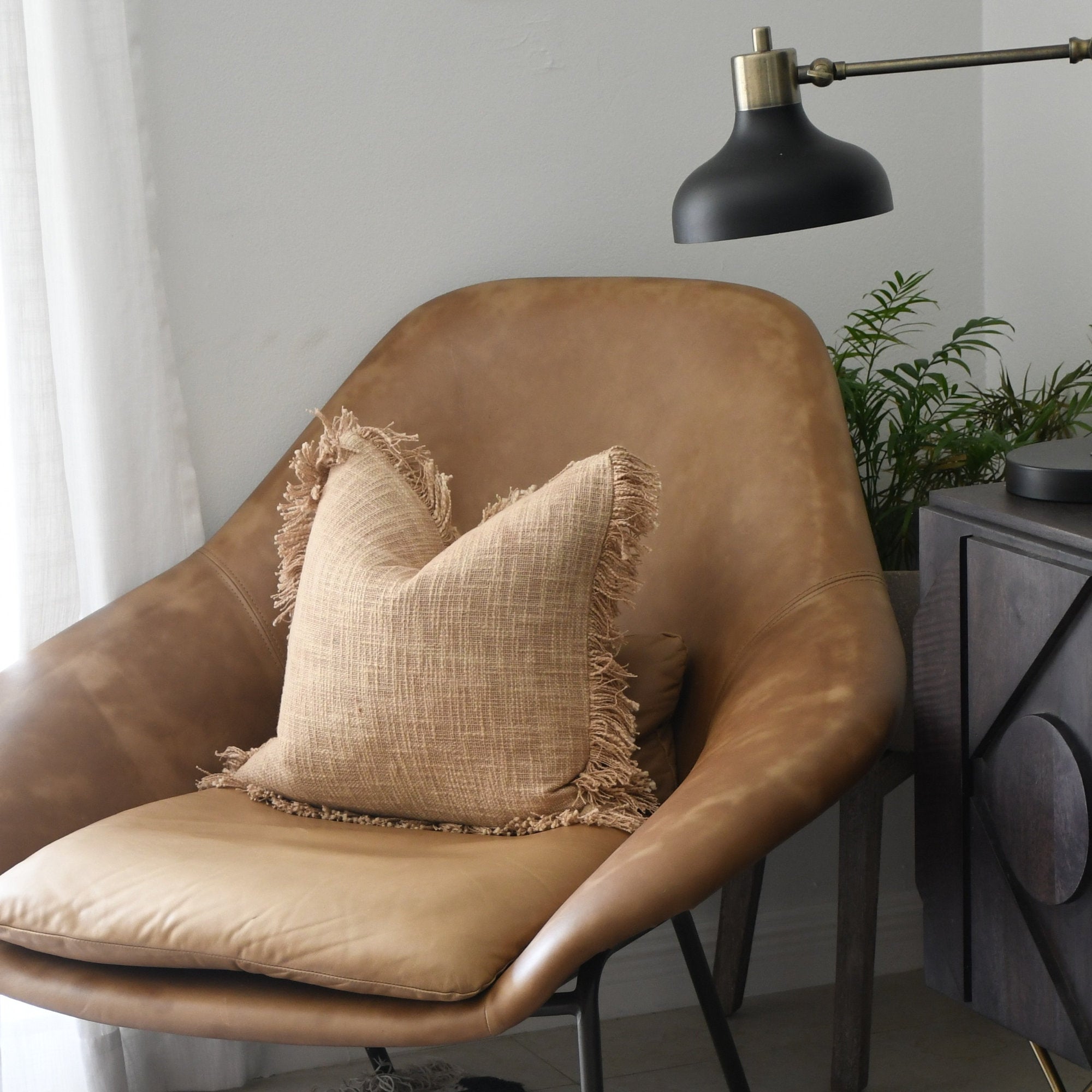 Chic Fringed Pillow Cover (Set of 2) - From Where - 