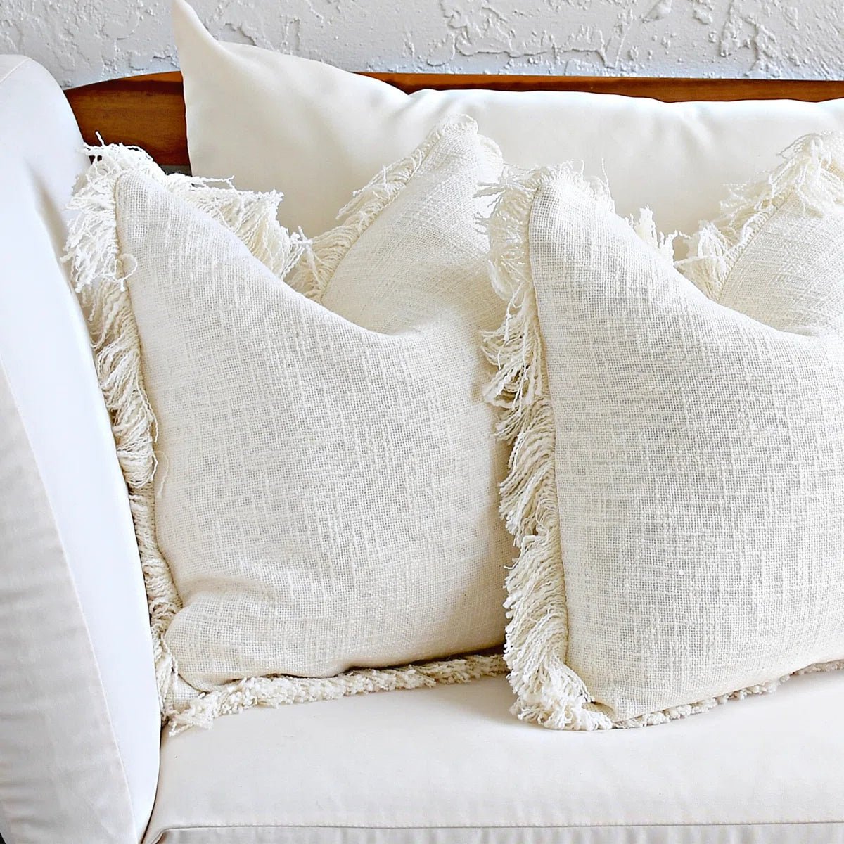 Chic Fringed Pillow Cover (Set of 2) - From Where - 