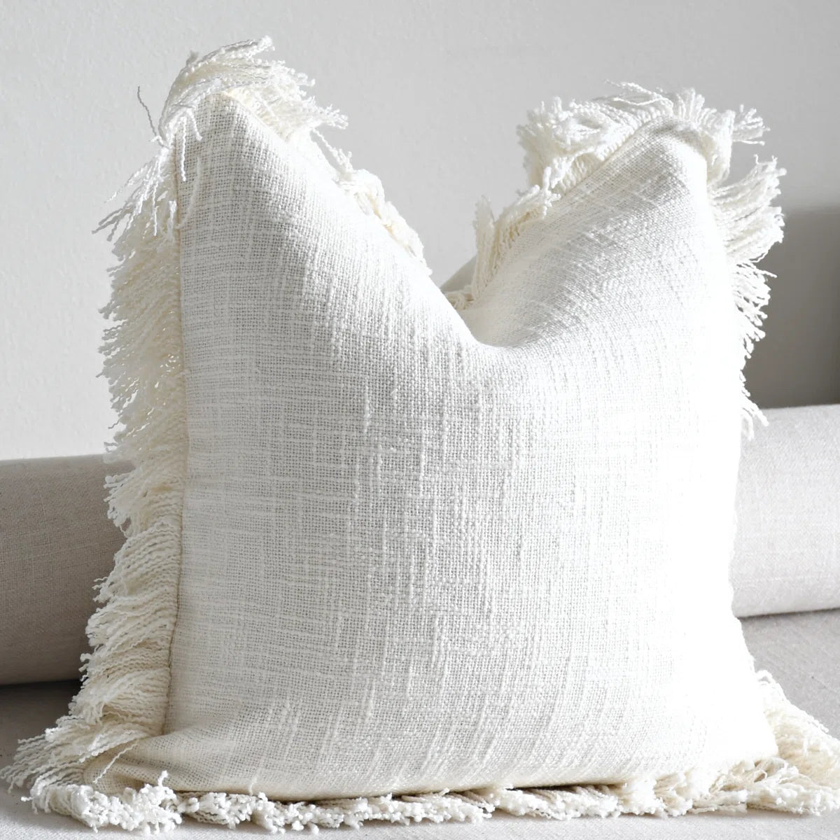 Chic Fringed Pillow Cover (Set of 2) - From Where - 