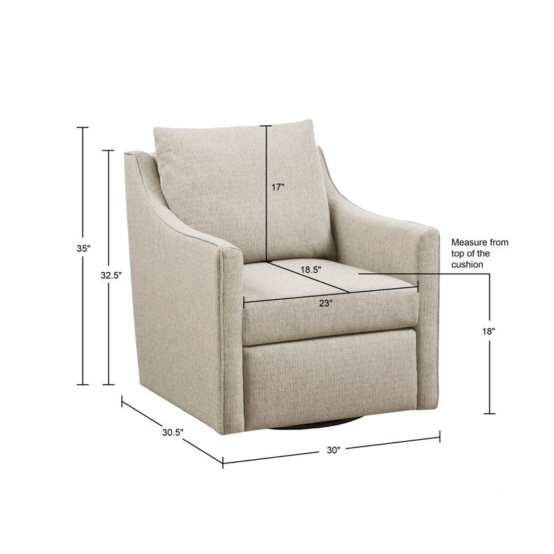 Christian Upholstered Swivel Armchair - From Where - 