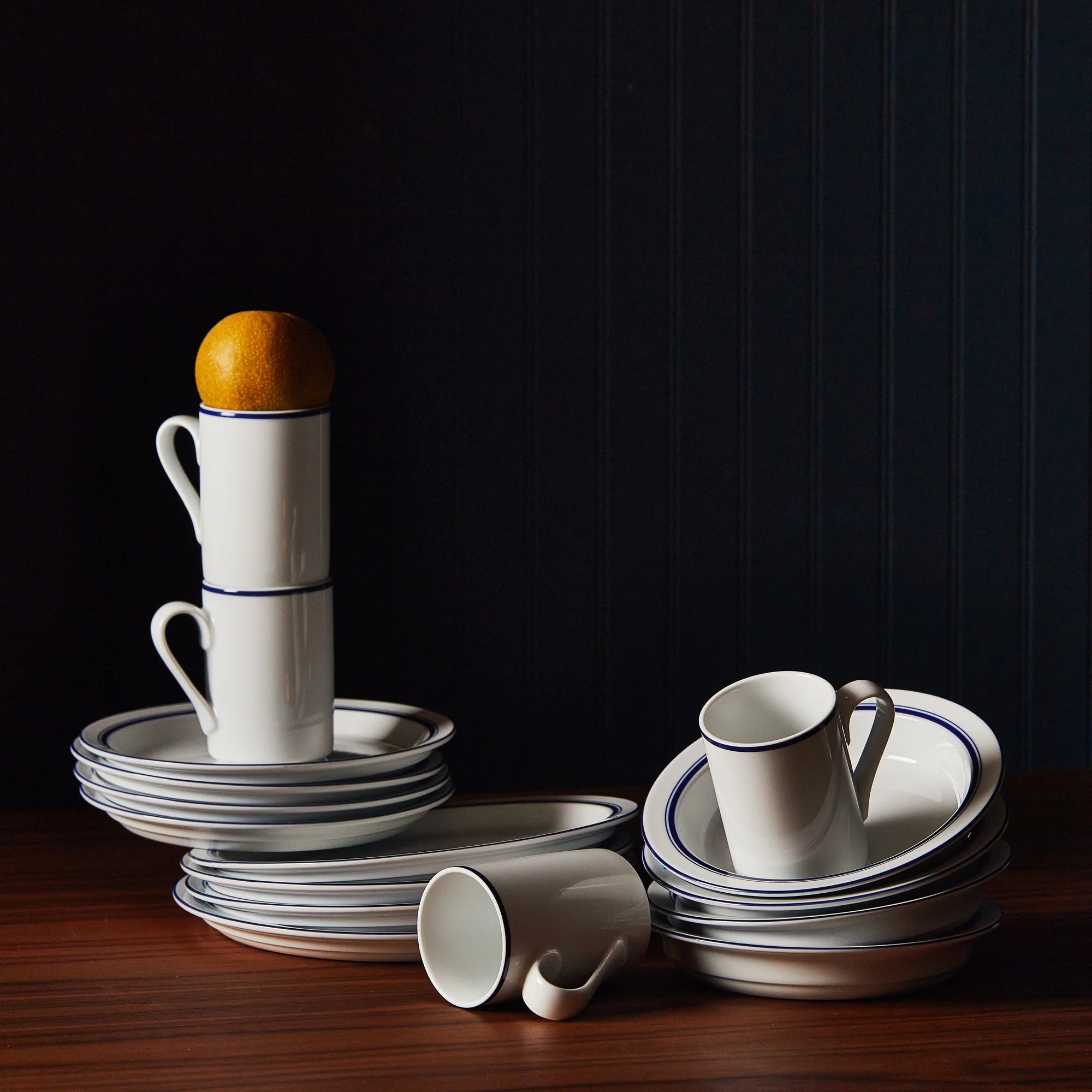 Christianshavn Blue 16 - Piece Porcelain Set - From Where - 
