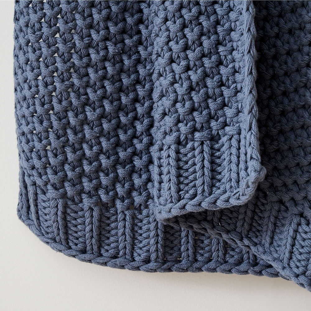 Chunky Cotton Knit Throw - From Where Finds -