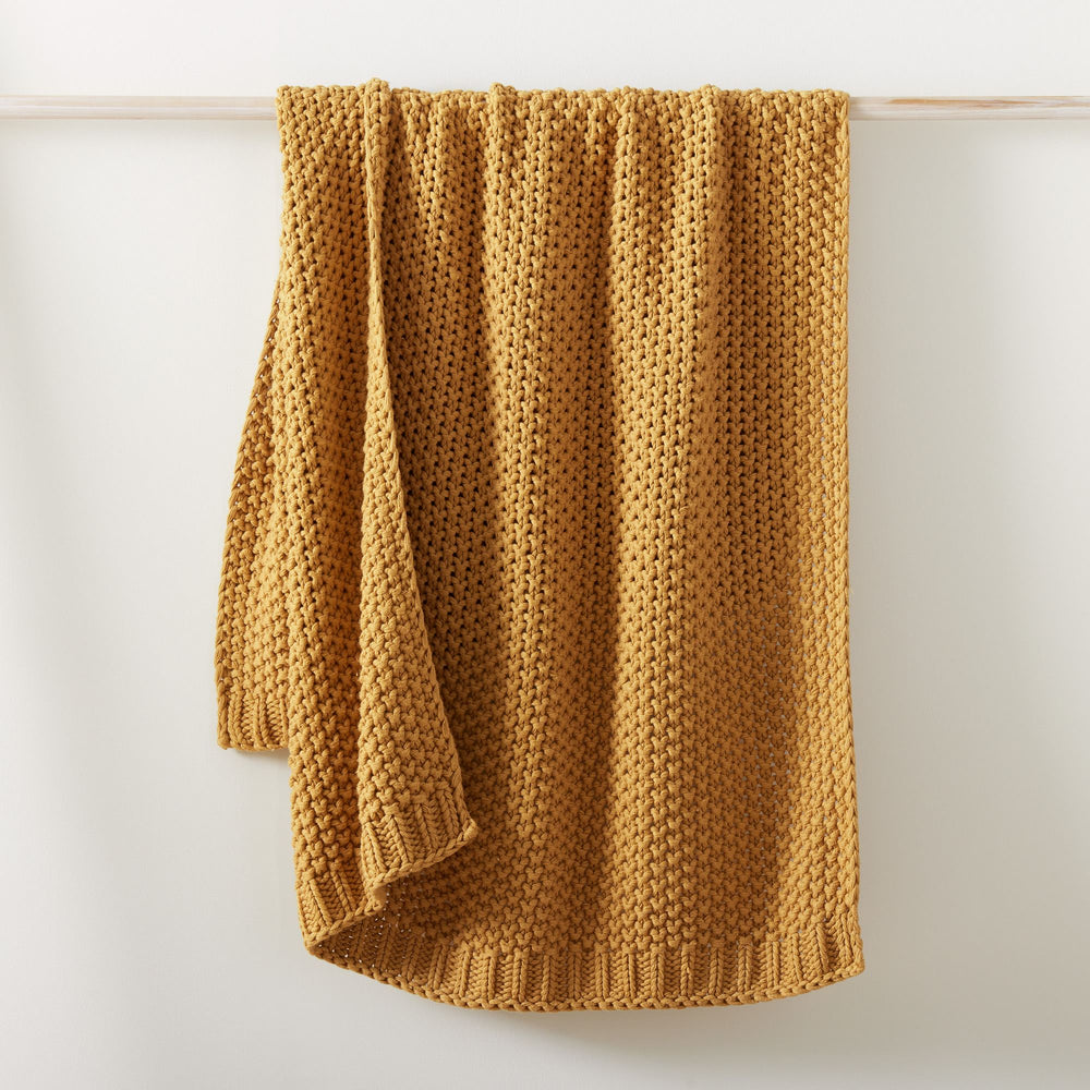 Chunky Cotton Knit Throw - From Where -