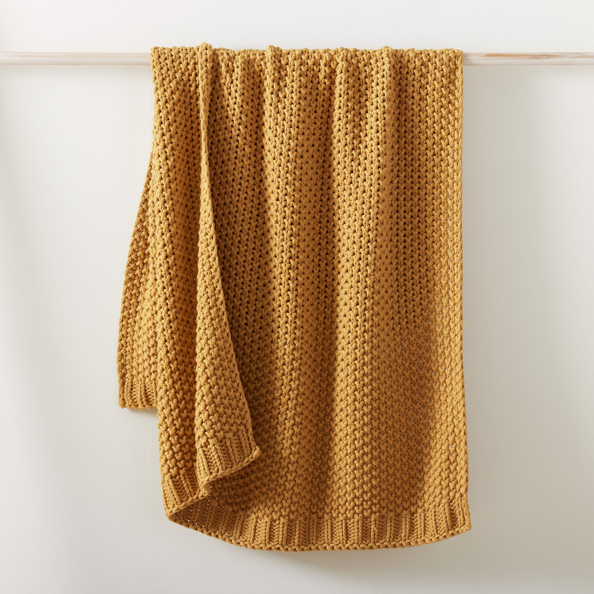 Chunky Cotton Knit Throw - From Where - 
