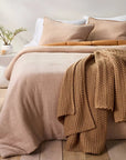 Chunky Knit Bed Blanket - From Where - 