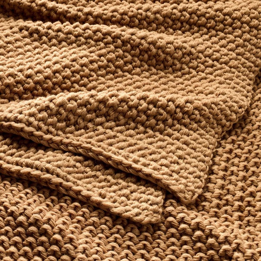Chunky Knit Bed Blanket - From Where - 