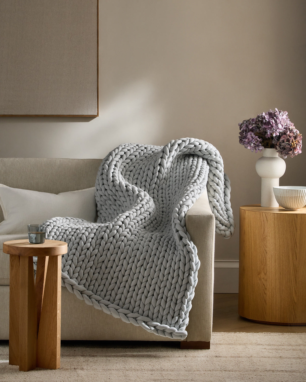 Chunky Knit Weighted Blanket - From Where Finds -