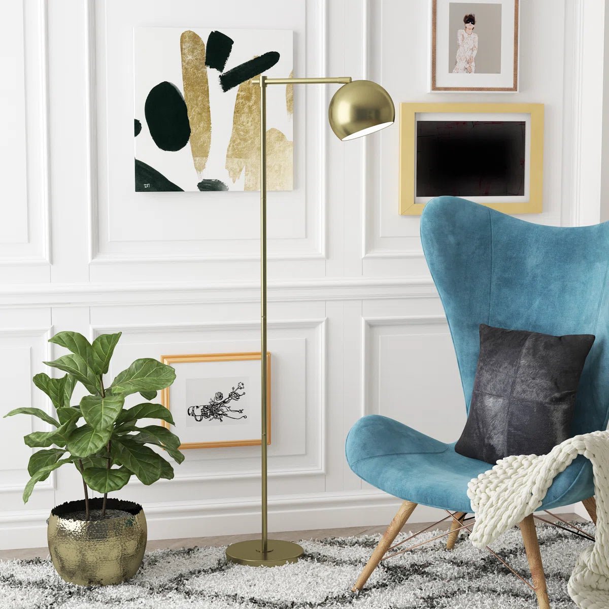 Cianciulli 60" Floor Lamp - From Where - 