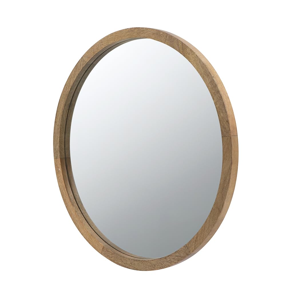 Circle Wall Mirror with Wooden Frame - From Where - 