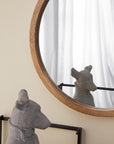 Circle Wall Mirror with Wooden Frame - From Where - 