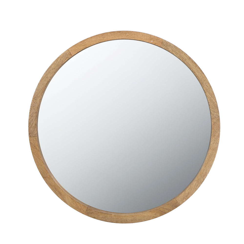 Circle Wall Mirror with Wooden Frame - From Where - 